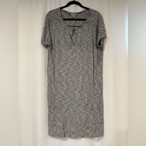 Lucky Brand - XL - Black & White Striped T-Shirt Dress